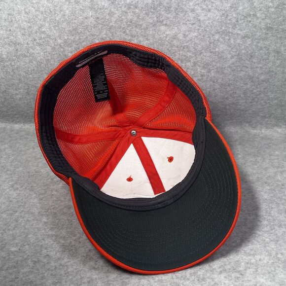 Nike Golf Tour Legacy‎ RZN Vapor Flexfit Fitted Hat Cap S/M Mesh Back Orange - Picture 8 of 16